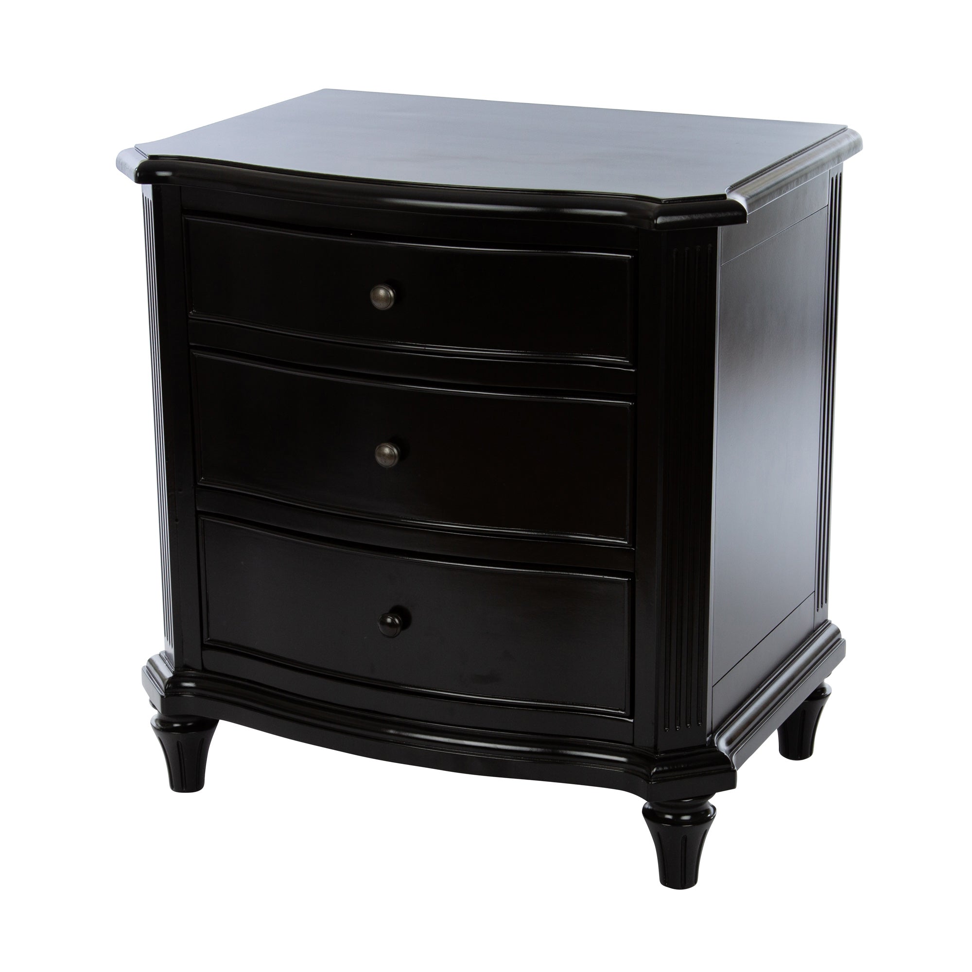 Black french provincial clearance bedside tables