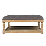 Tufted Coffee Table Ottoman in Coco The Perfect Living Room Furniture
