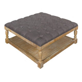 Tufted Coffee Table Ottoman in Coco The Perfect Living Room Furniture